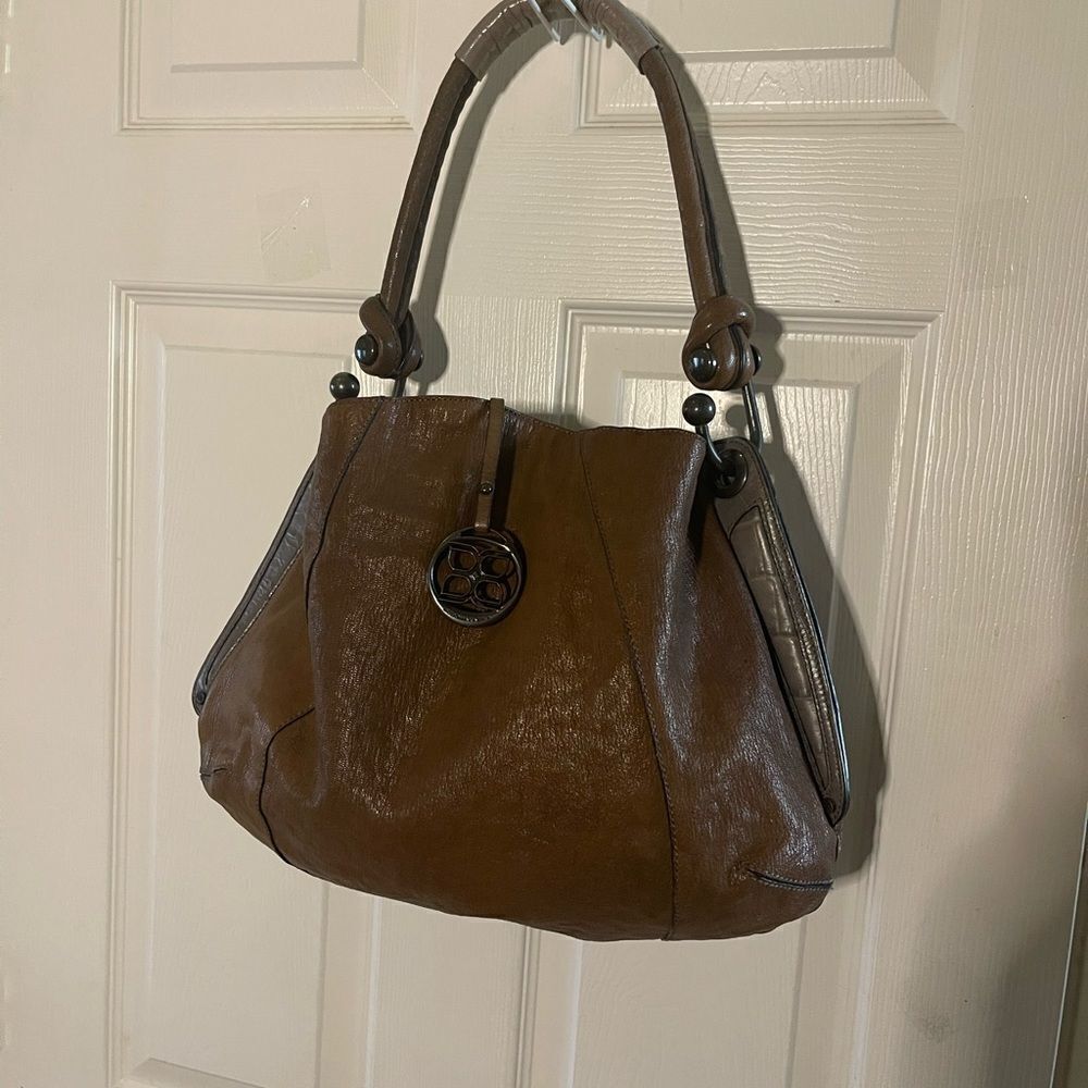 BCBGMAXAZRIA Brown & gray Hobo Shoulder bag.silver tone hardwares . - Picture 1 of 15